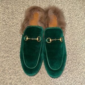 Gucci Suede Princetown Loafers